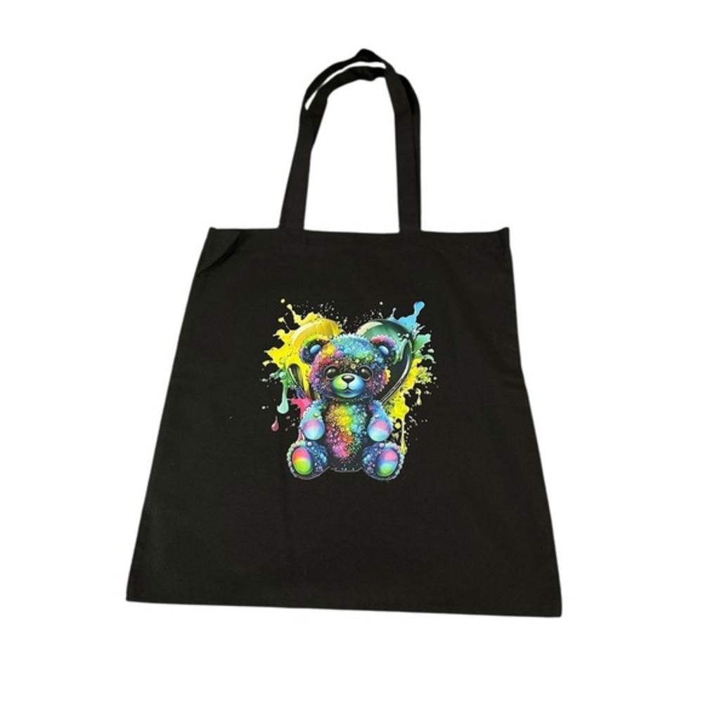 NEW canvas tote shoulder‎ bag custom graphic handmade W 14 H 16 SH 11 inches